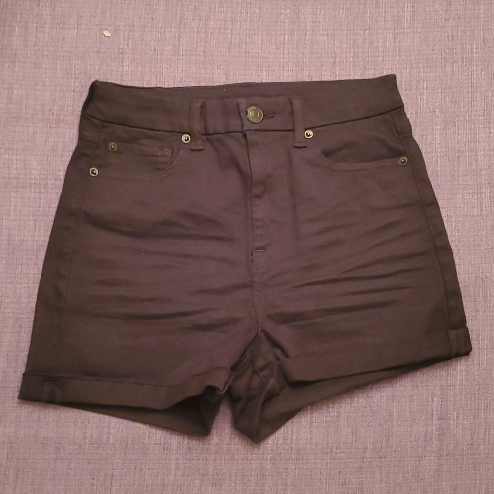AMERICAN EAGLE BLACK DENIM SHORTS